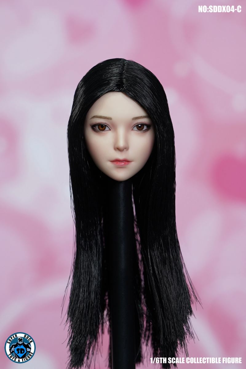 Eye-moving Female Head Sculpture 1/6
