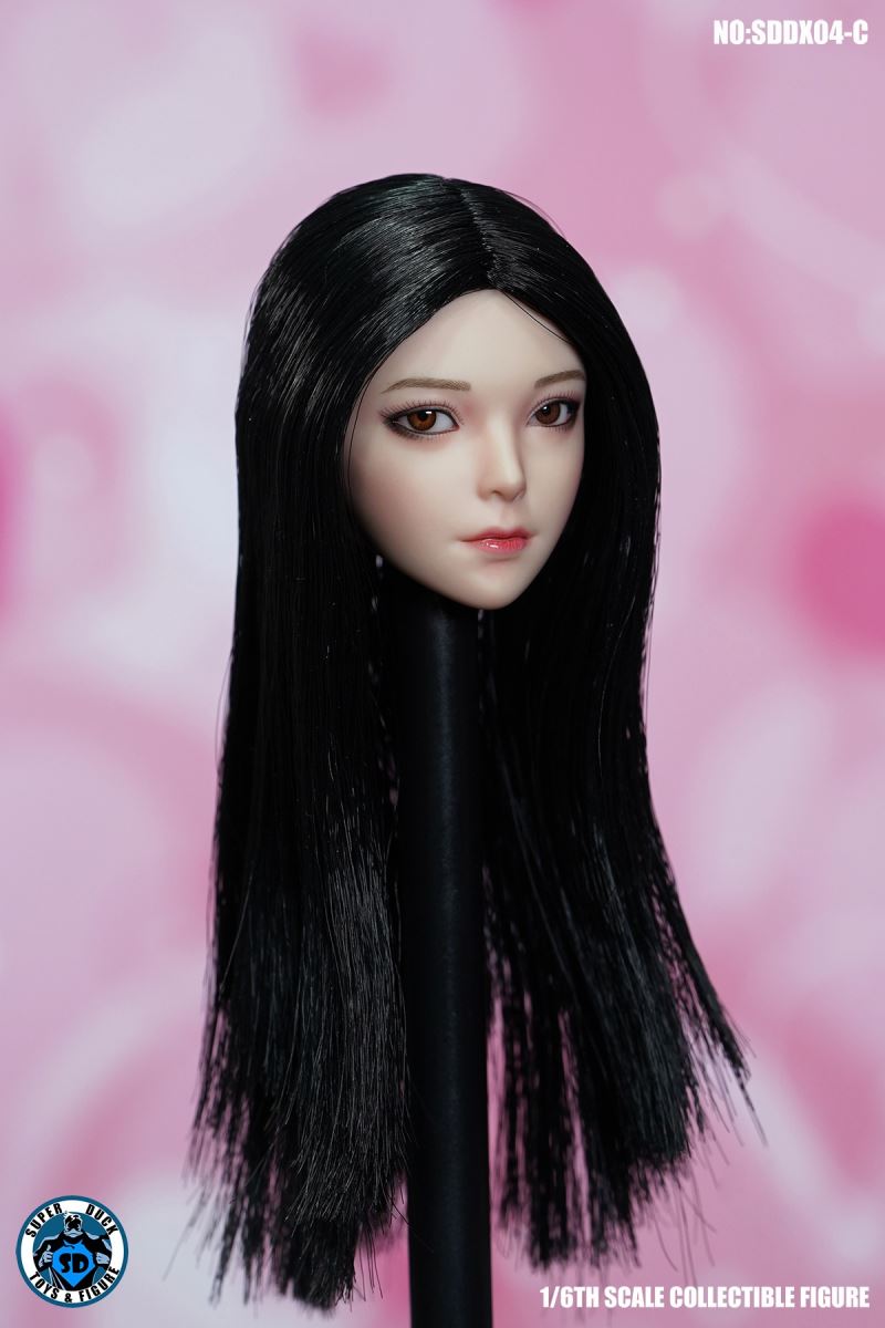 Eye-moving Female Head Sculpture 1/6