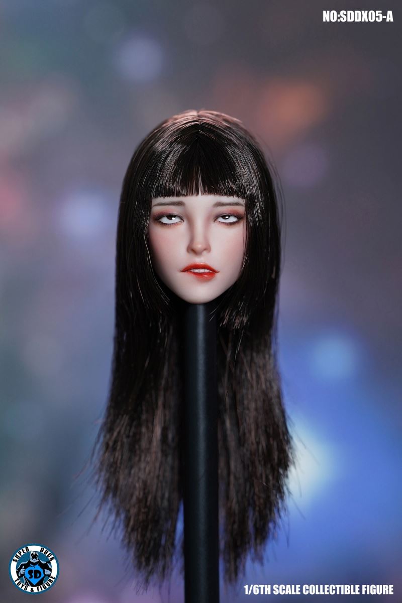 Eye-moving Female Head Sculpture 1/6