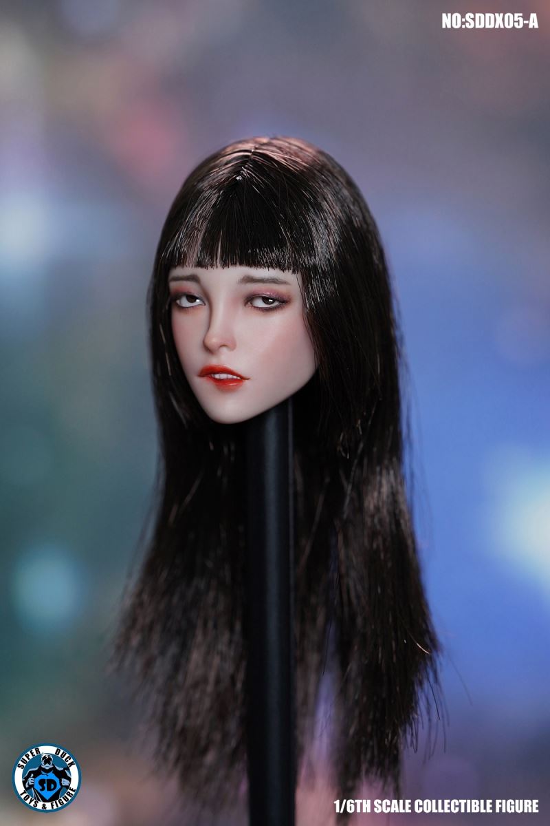 Eye-moving Female Head Sculpture 1/6