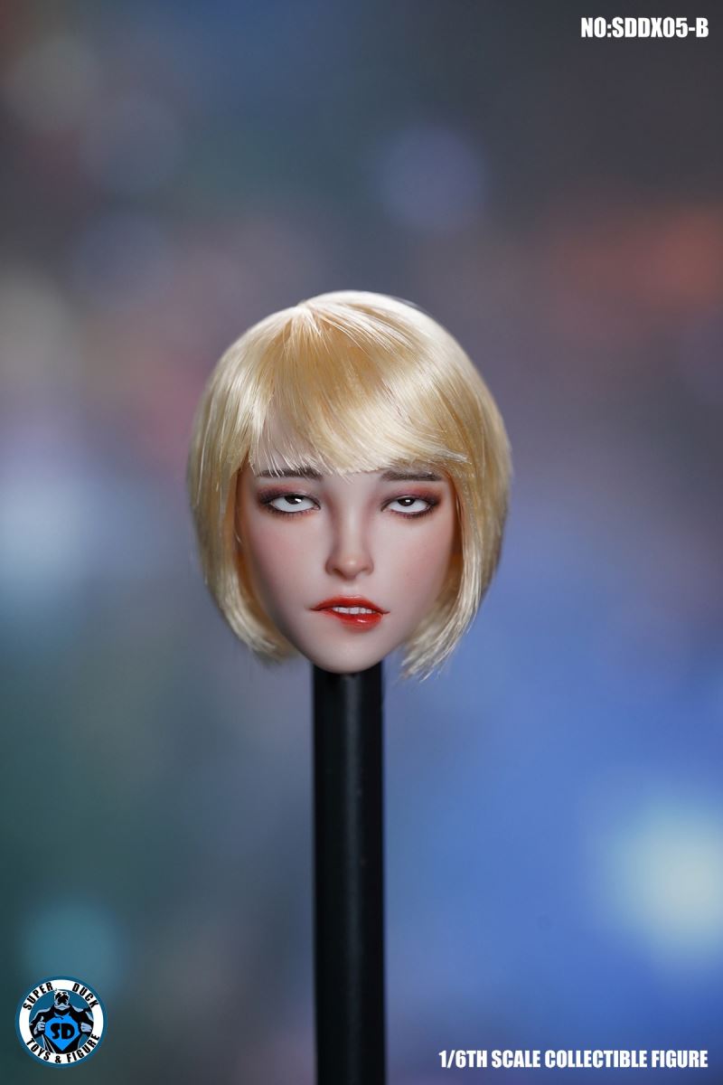 Eye-moving Female Head Sculpture 1/6