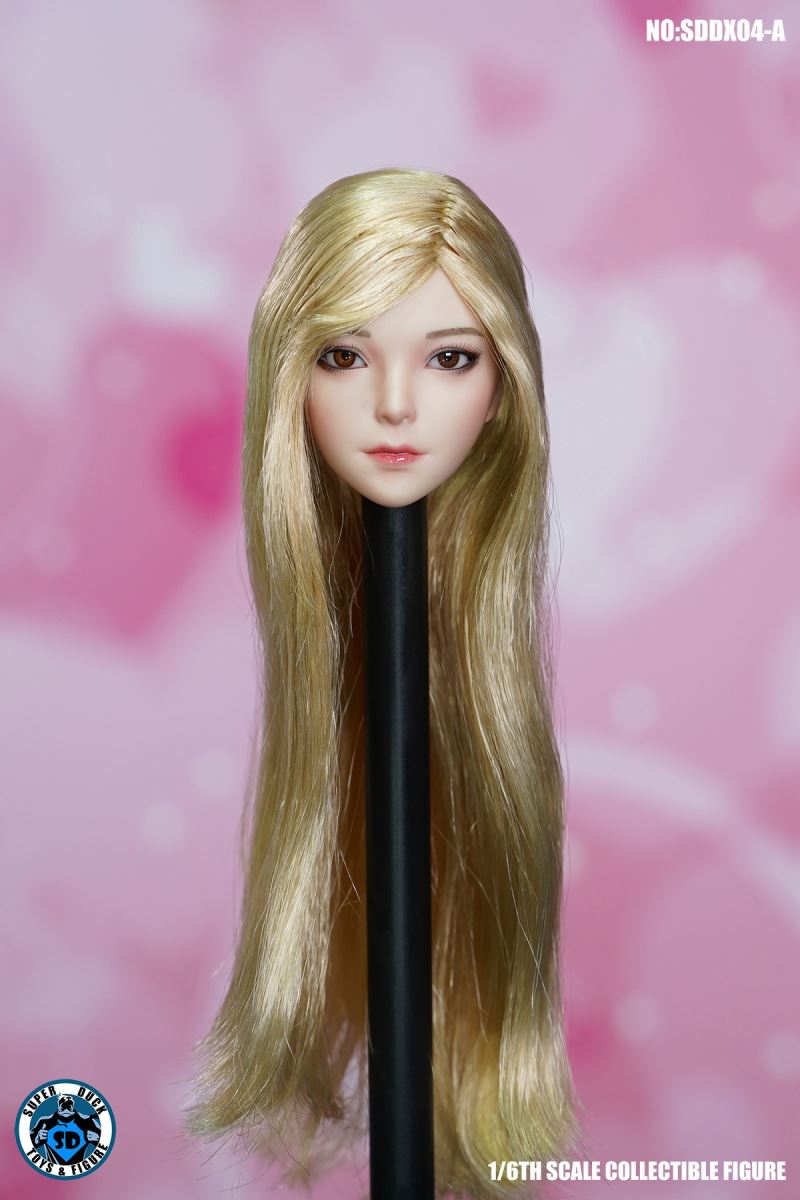 Eye-moving Female Head Sculpture 1/6