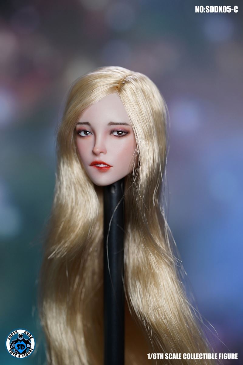 Eye-moving Female Head Sculpture 1/6