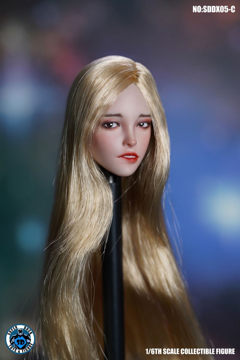 Eye-moving Female Head Sculpture 1/6