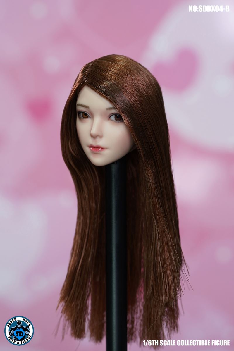 Eye-moving Female Head Sculpture 1/6