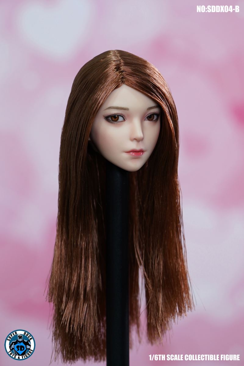 Eye-moving Female Head Sculpture 1/6
