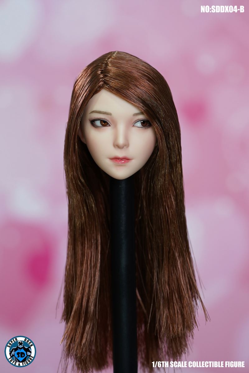 Eye-moving Female Head Sculpture 1/6