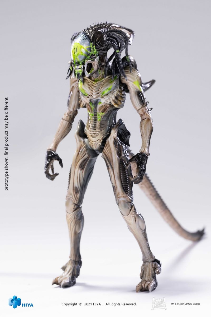 HIYA Extreme Mini Series 1/18 Alien vs. Predator 2 Battle Damaged Iron-Blooded Alien