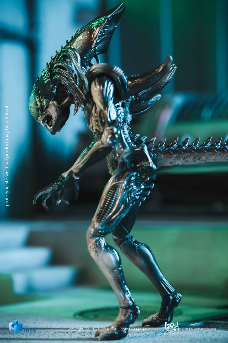 HIYA Extreme Mini Series 1/18 Alien vs. Predator 2 Battle Damaged Iron-Blooded Alien