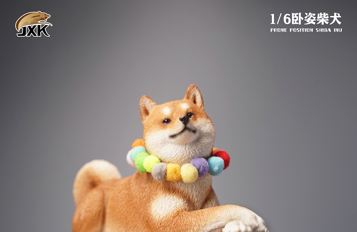 JXK066 Recumbent Shiba Inu 1/6