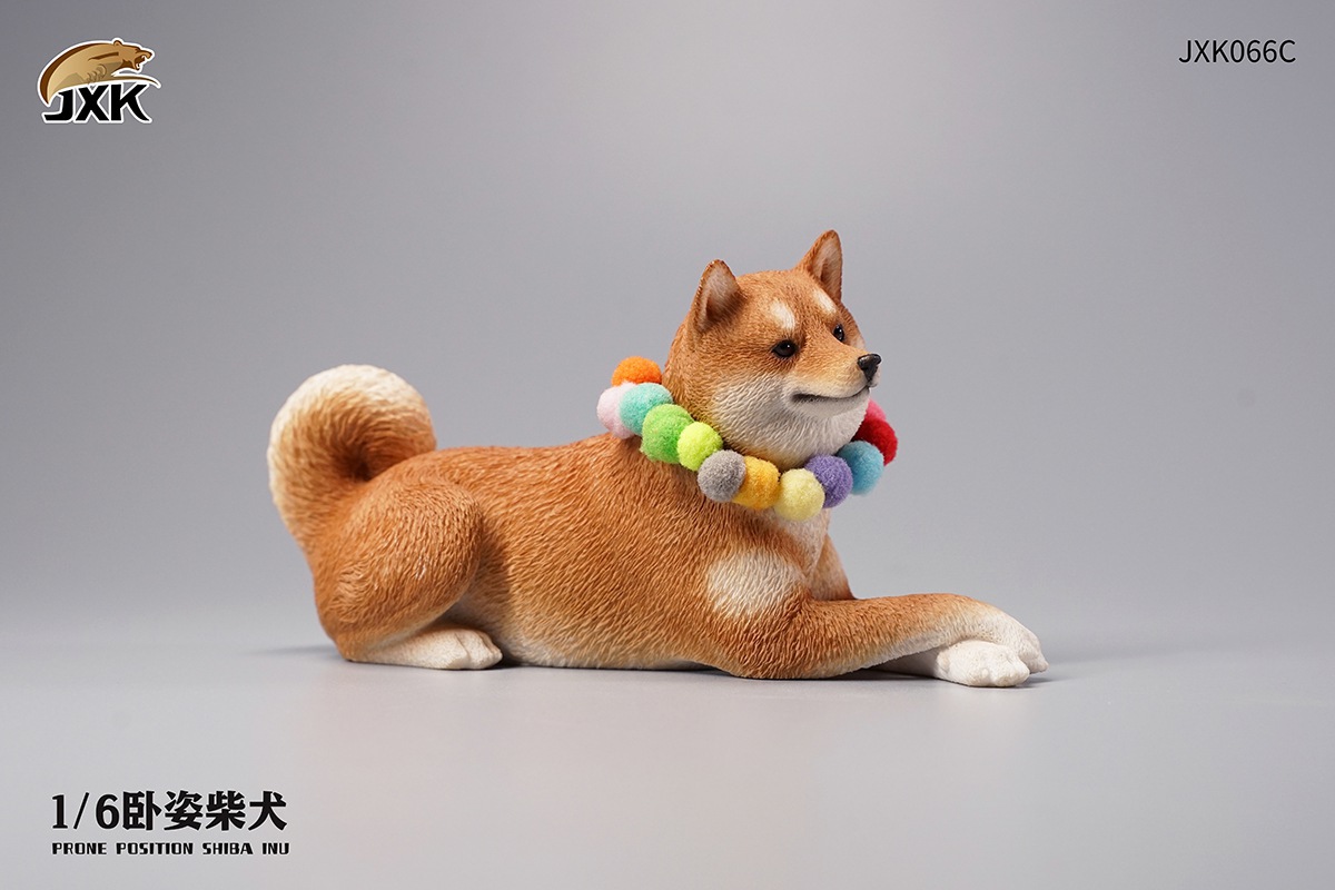 JXK066 Recumbent Shiba Inu 1/6