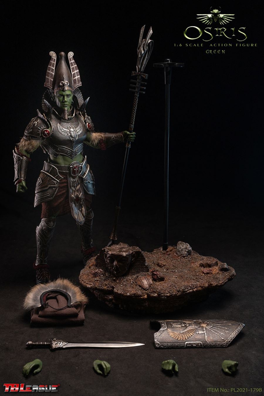 Egyptian God Series - Osiris [Black/Green/Silver] 1/6