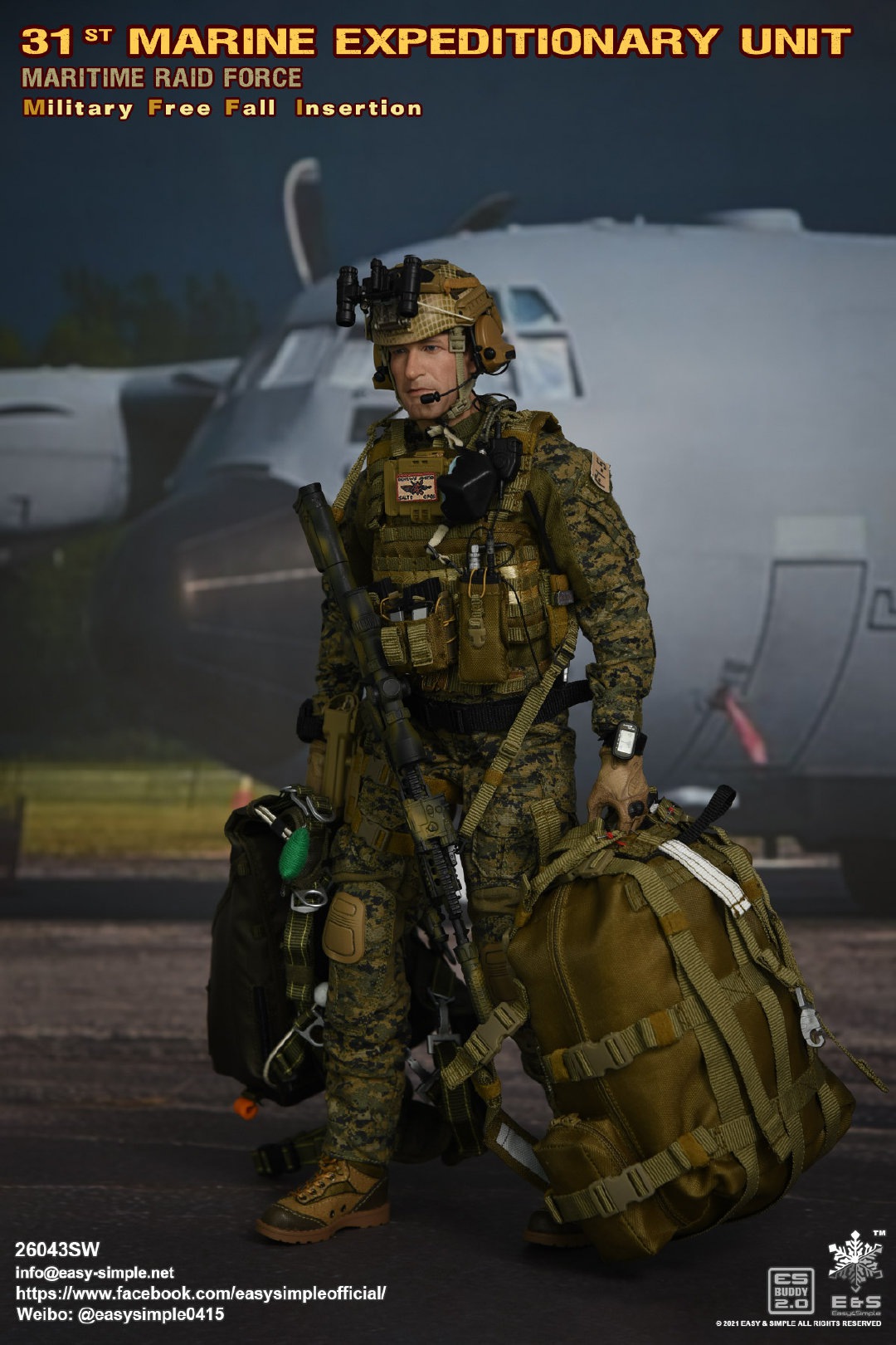 Marine Expeditionary Unit Maritime Raid Force Military Free Fall Insertion 1/6