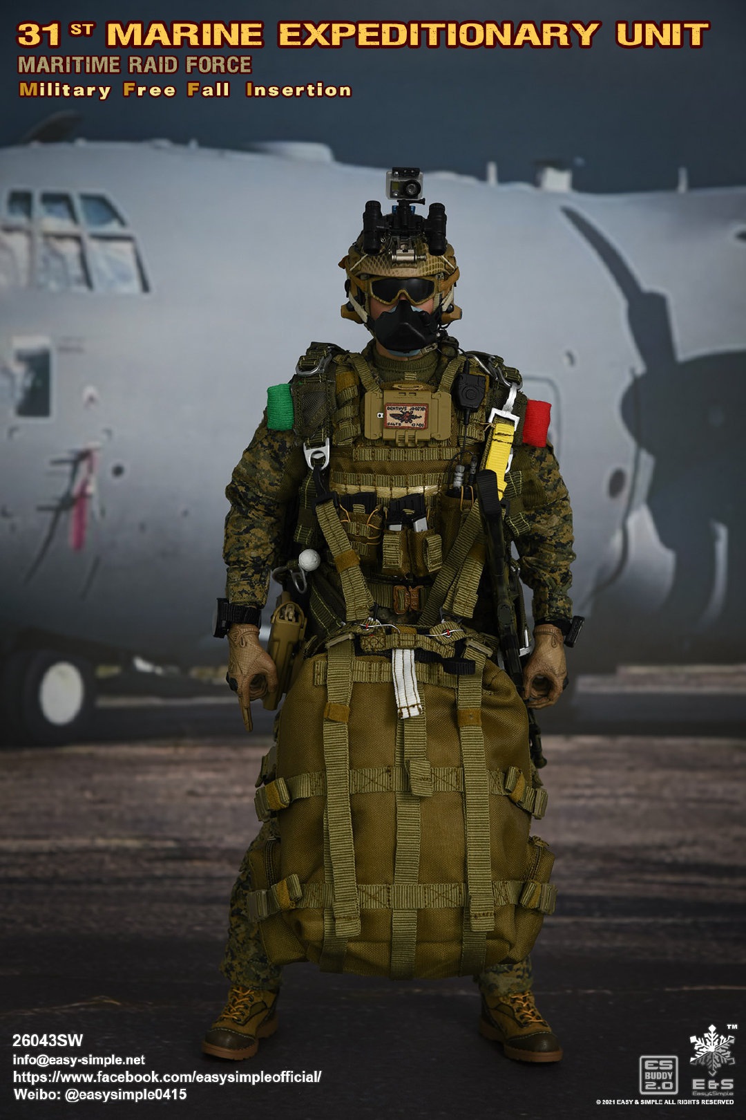Marine Expeditionary Unit Maritime Raid Force Military Free Fall Insertion 1/6