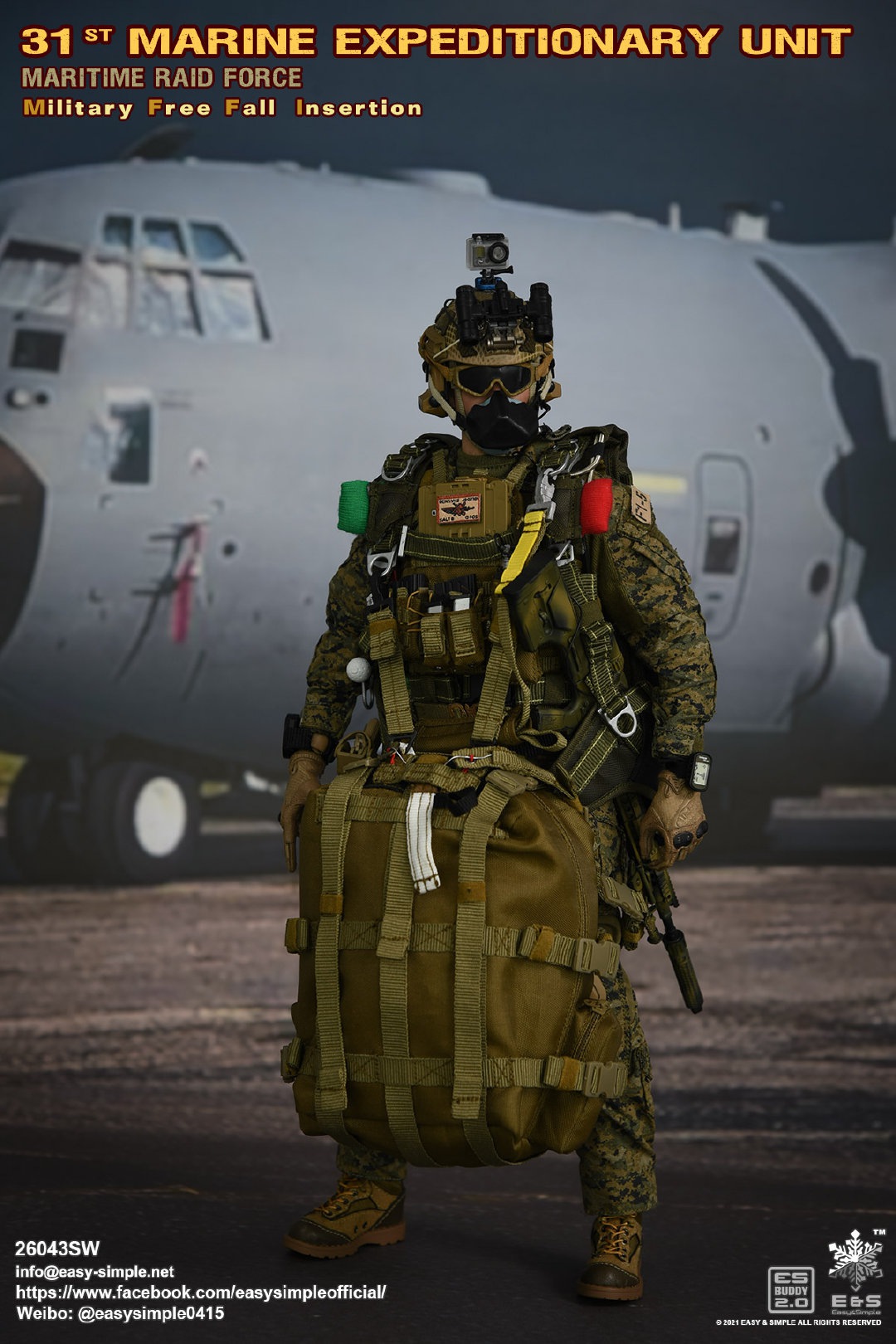 Marine Expeditionary Unit Maritime Raid Force Military Free Fall Insertion 1/6
