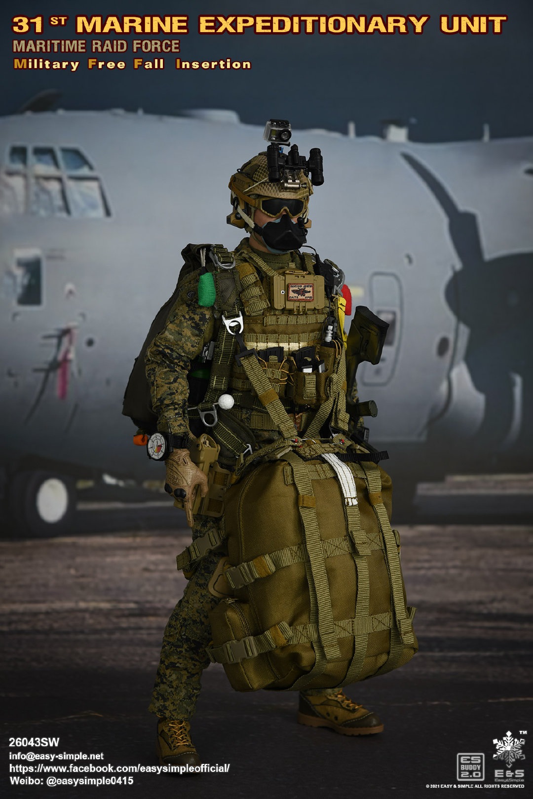 Marine Expeditionary Unit Maritime Raid Force Military Free Fall Insertion 1/6