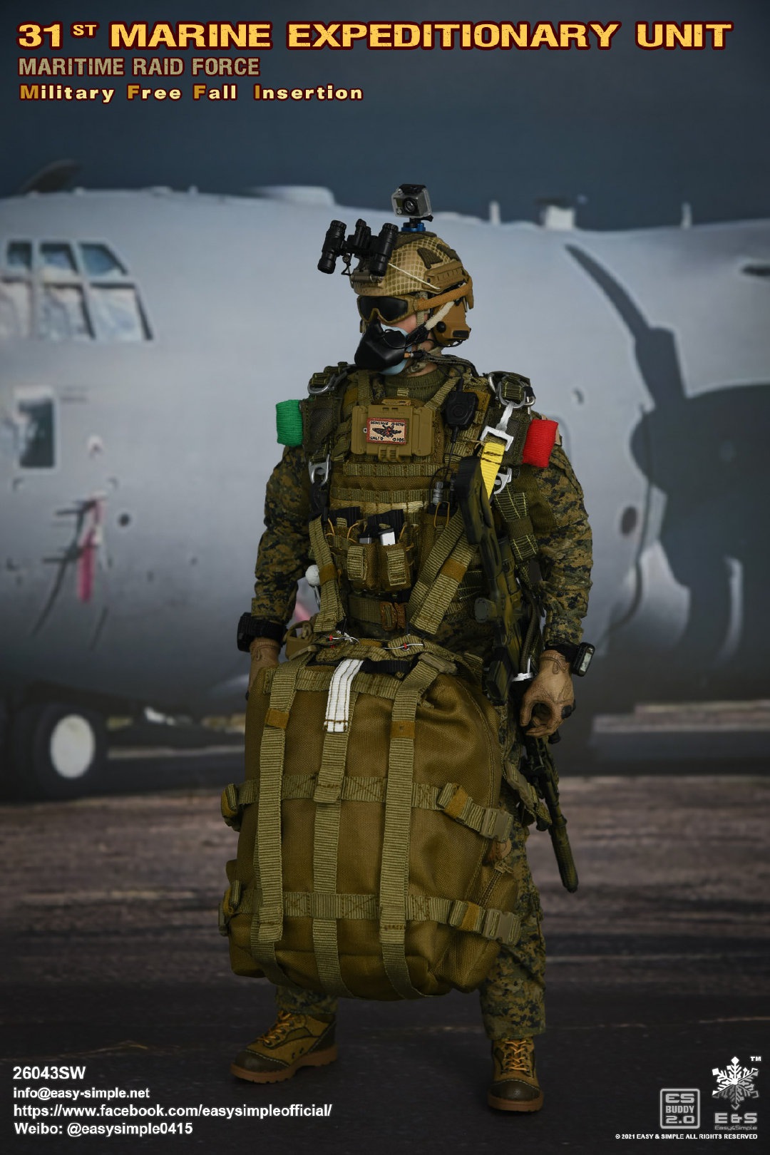 Marine Expeditionary Unit Maritime Raid Force Military Free Fall Insertion 1/6