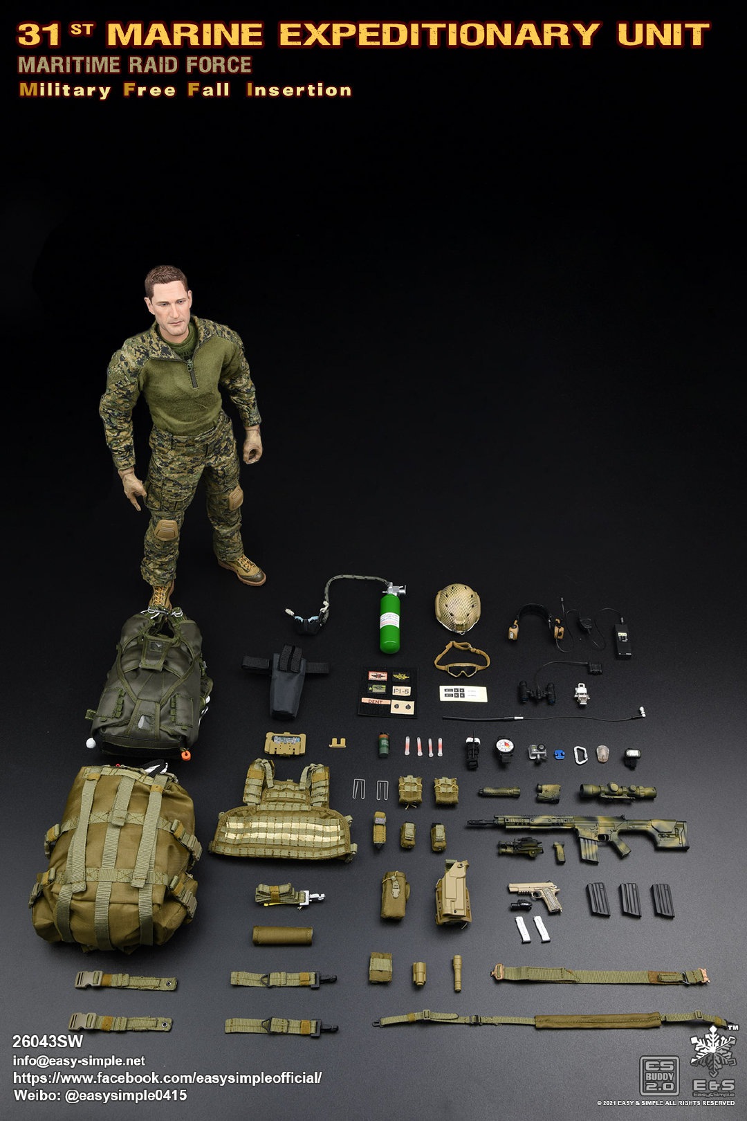 Marine Expeditionary Unit Maritime Raid Force Military Free Fall Insertion 1/6