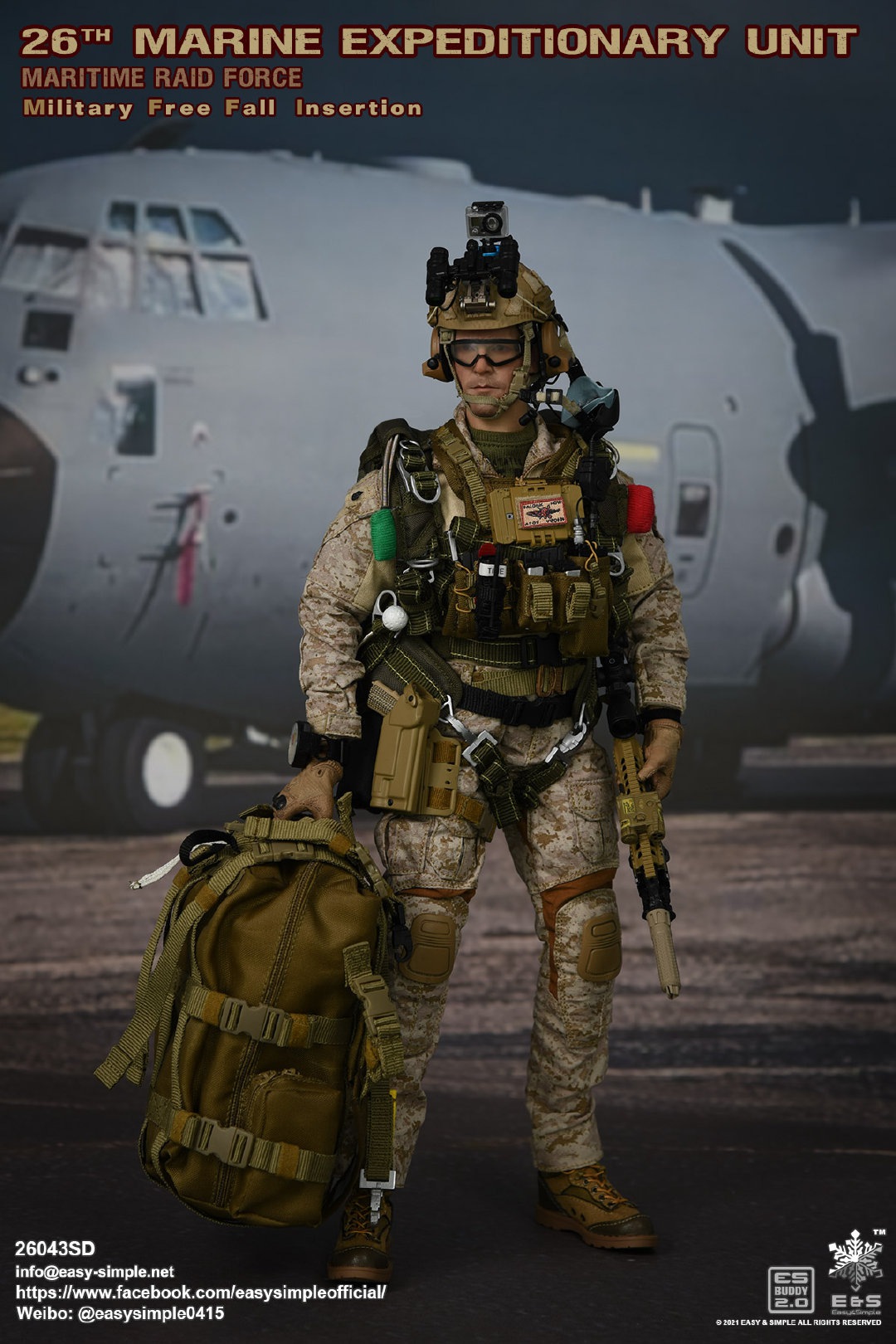 Marine Expeditionary Unit Maritime Raid Force Military Free Fall Insertion 1/6
