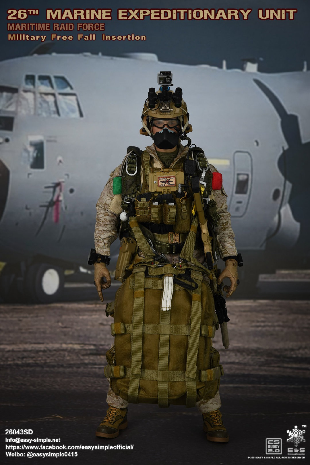 Marine Expeditionary Unit Maritime Raid Force Military Free Fall Insertion 1/6