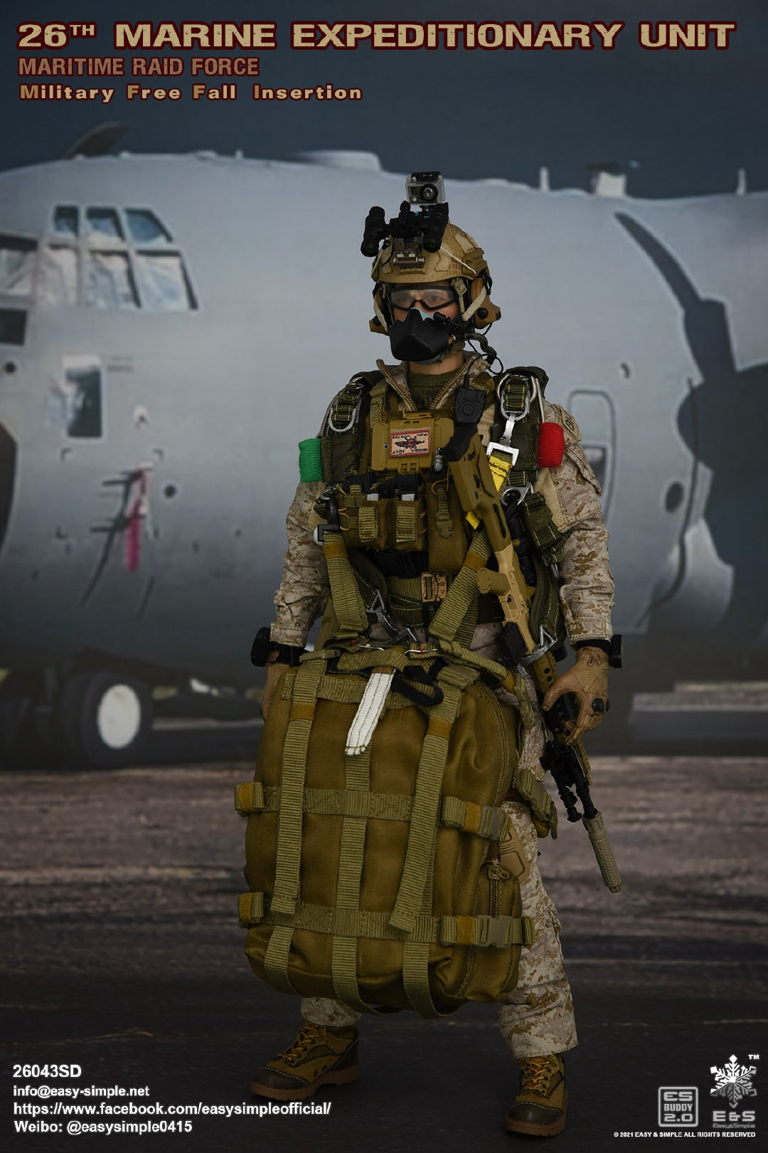 Marine Expeditionary Unit Maritime Raid Force Military Free Fall Insertion 1/6