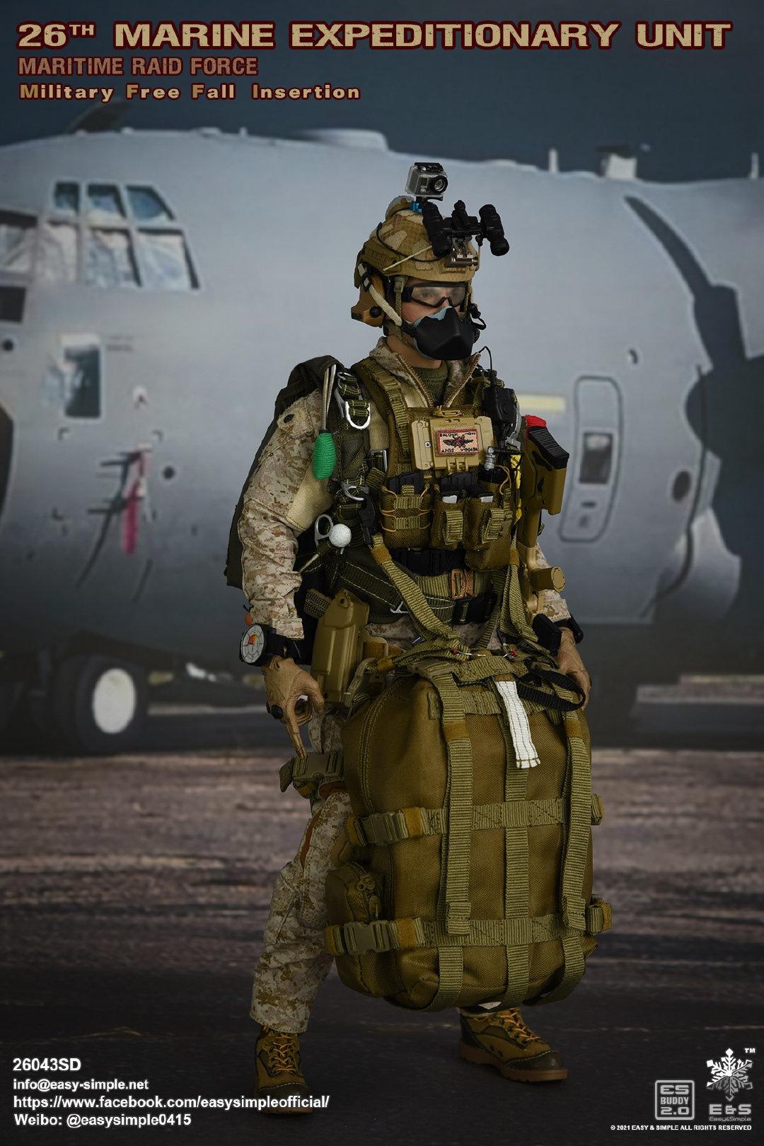 Marine Expeditionary Unit Maritime Raid Force Military Free Fall Insertion 1/6