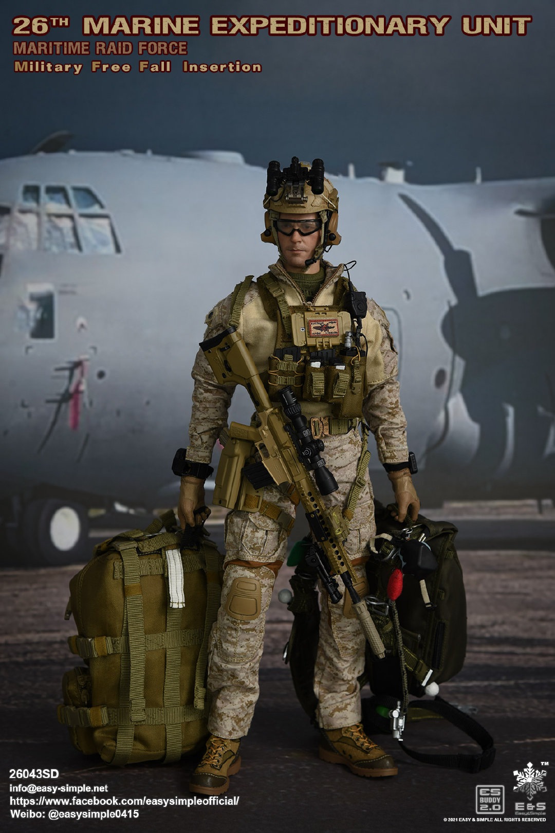 Marine Expeditionary Unit Maritime Raid Force Military Free Fall Insertion 1/6