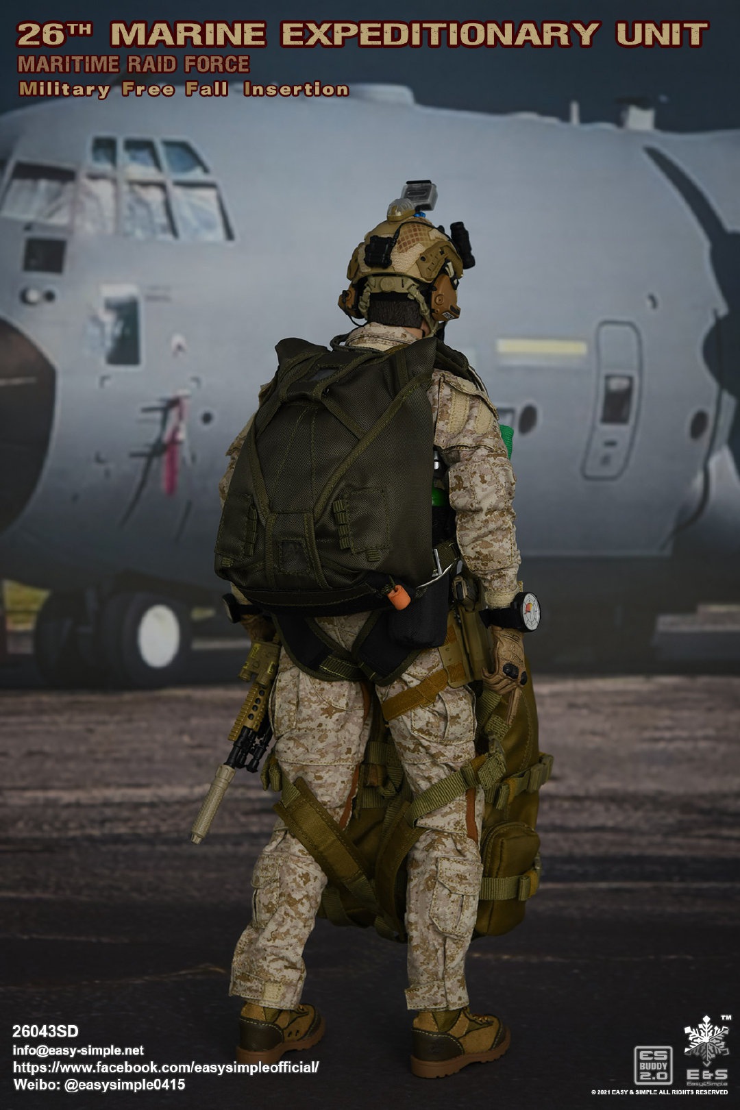 Marine Expeditionary Unit Maritime Raid Force Military Free Fall Insertion 1/6