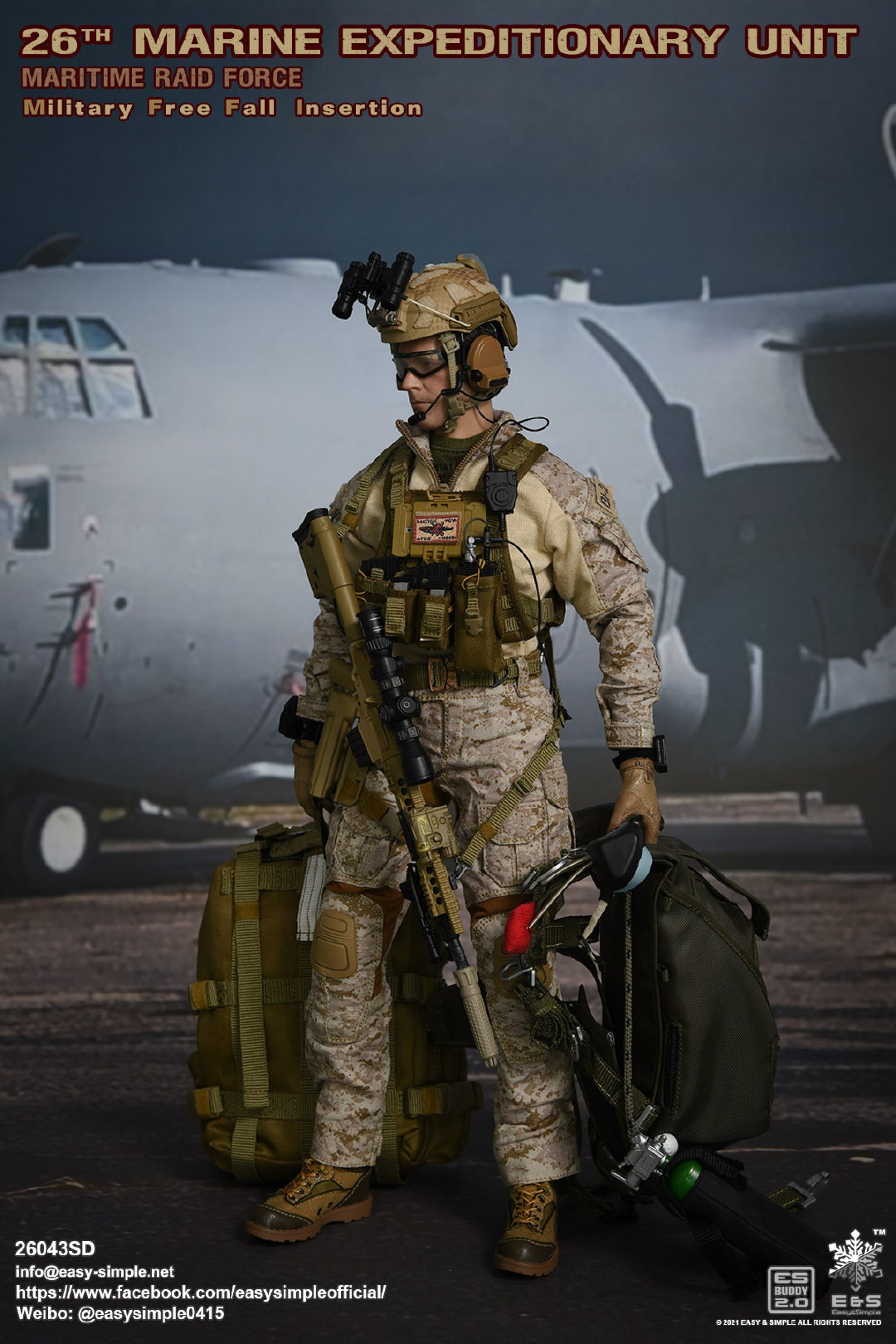 Marine Expeditionary Unit Maritime Raid Force Military Free Fall Insertion 1/6