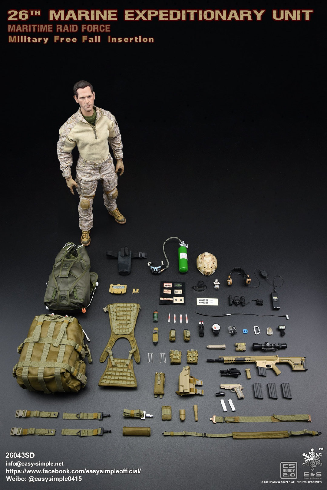Marine Expeditionary Unit Maritime Raid Force Military Free Fall Insertion 1/6