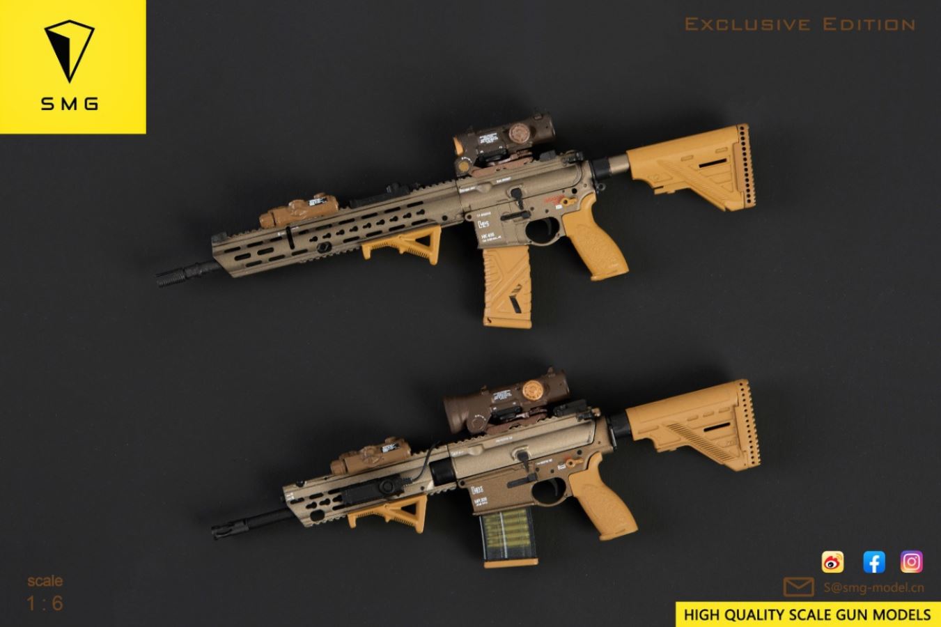 MR308 A3 Weapon Model 1/6