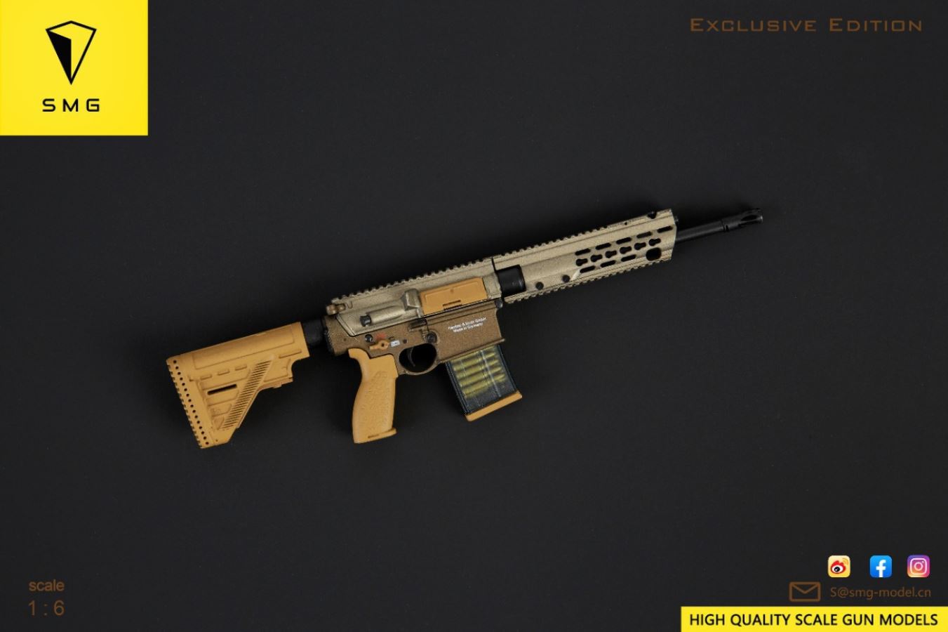 MR308 A3 Weapon Model 1/6