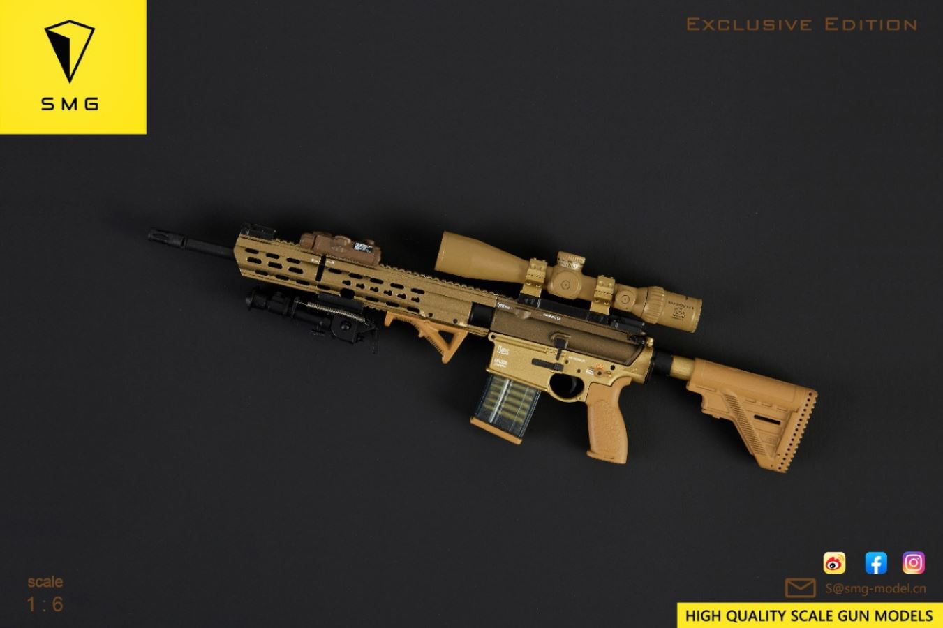 MR308 A3 Weapon Model 1/6