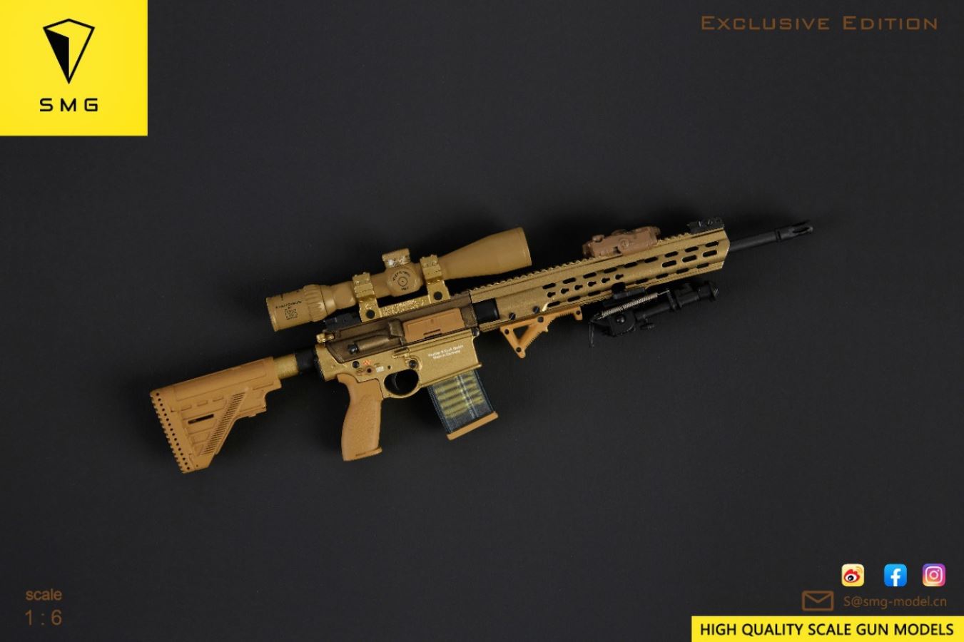 MR308 A3 Weapon Model 1/6