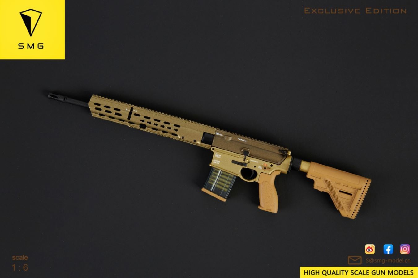 MR308 A3 Weapon Model 1/6