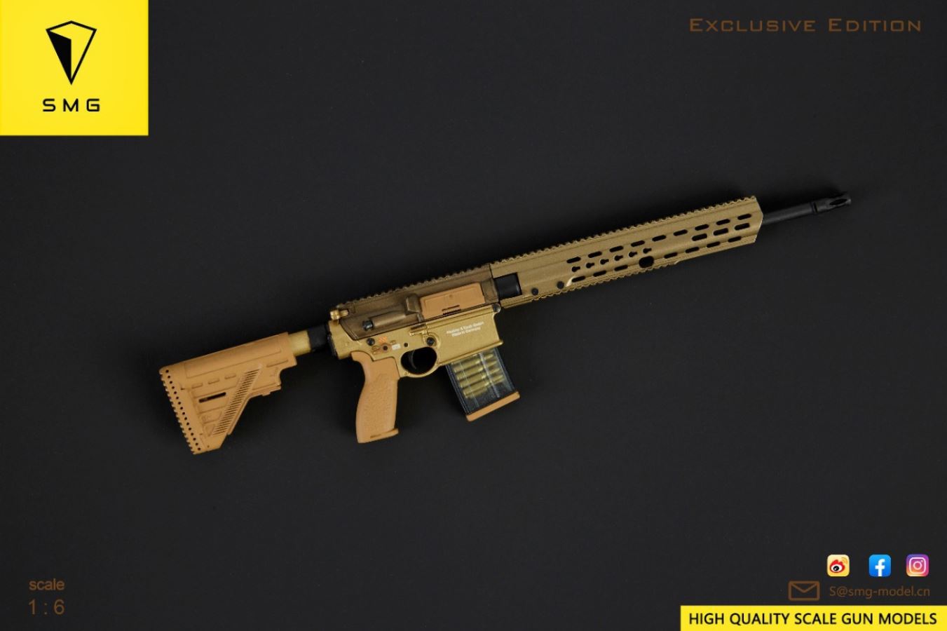 MR308 A3 Weapon Model 1/6