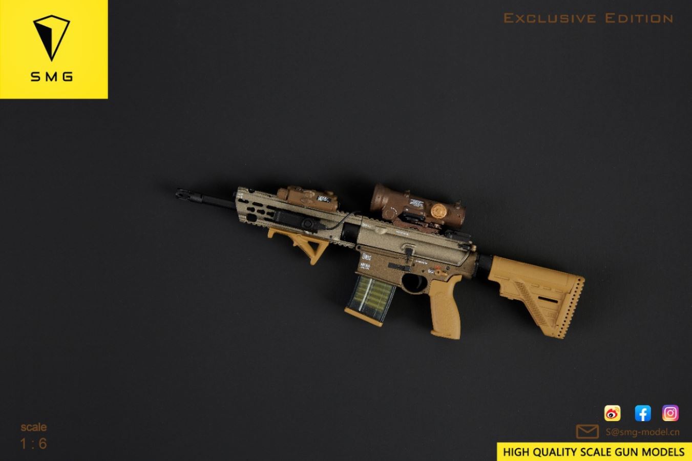 MR308 A3 Weapon Model 1/6