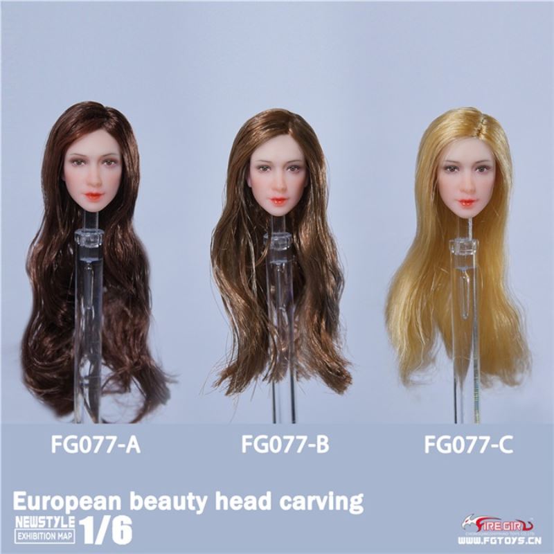 European And Asian Beauty Head Sculpture 1/12