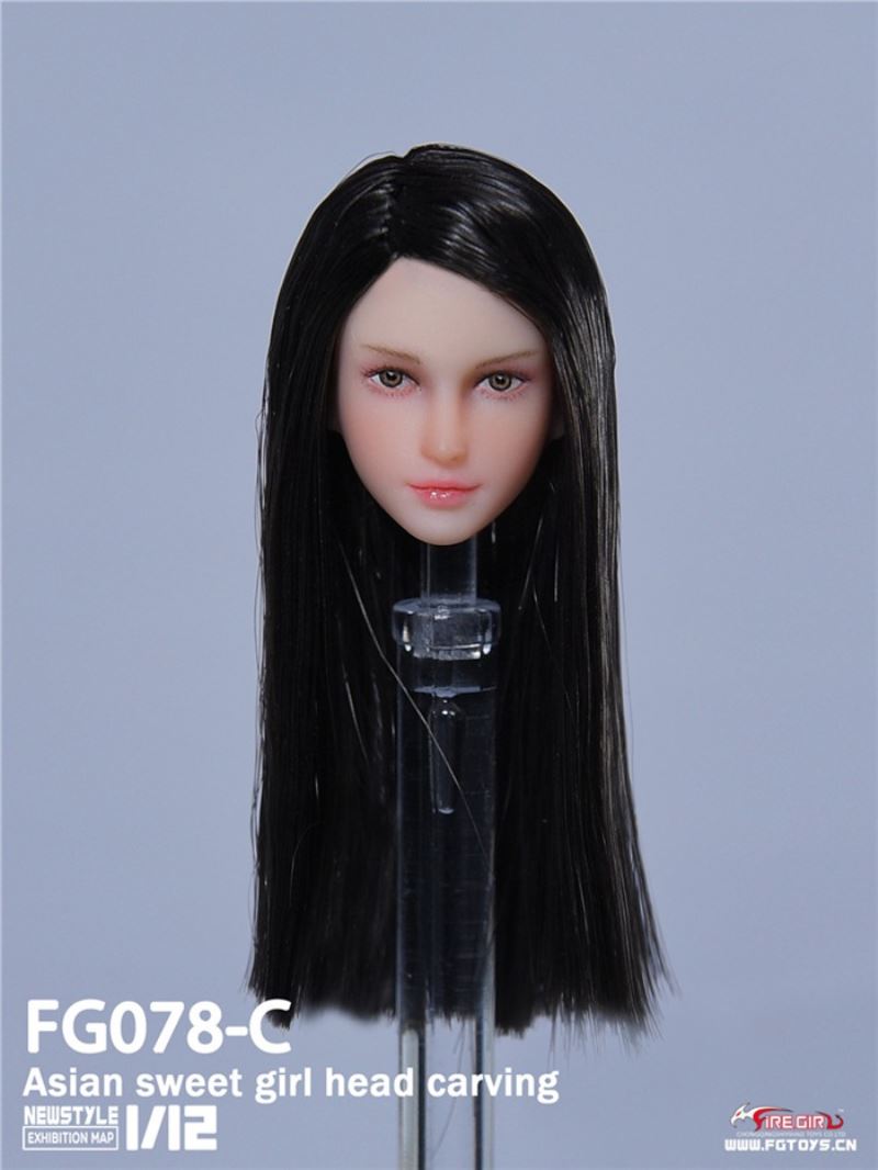 European And Asian Beauty Head Sculpture 1/12
