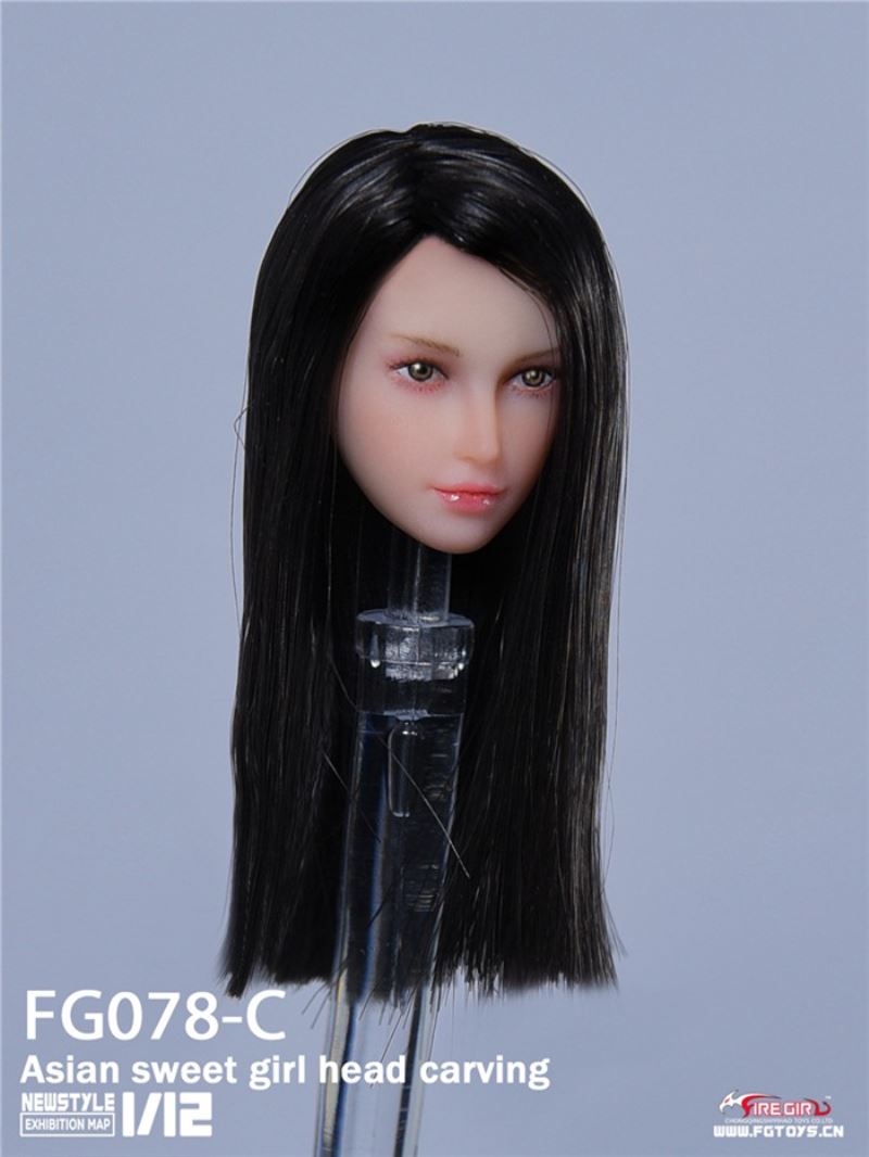 European And Asian Beauty Head Sculpture 1/12