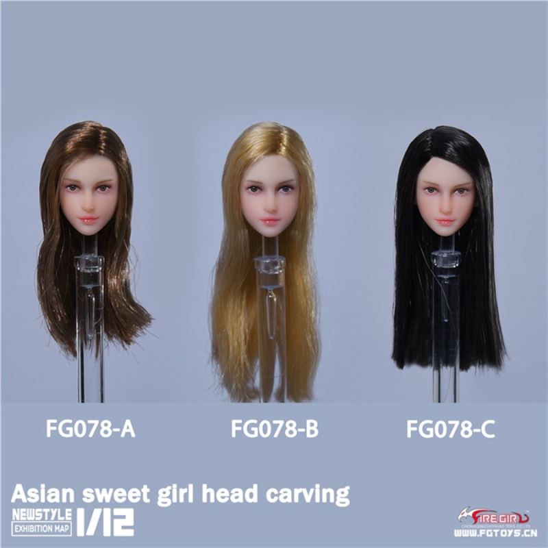 European And Asian Beauty Head Sculpture 1/12