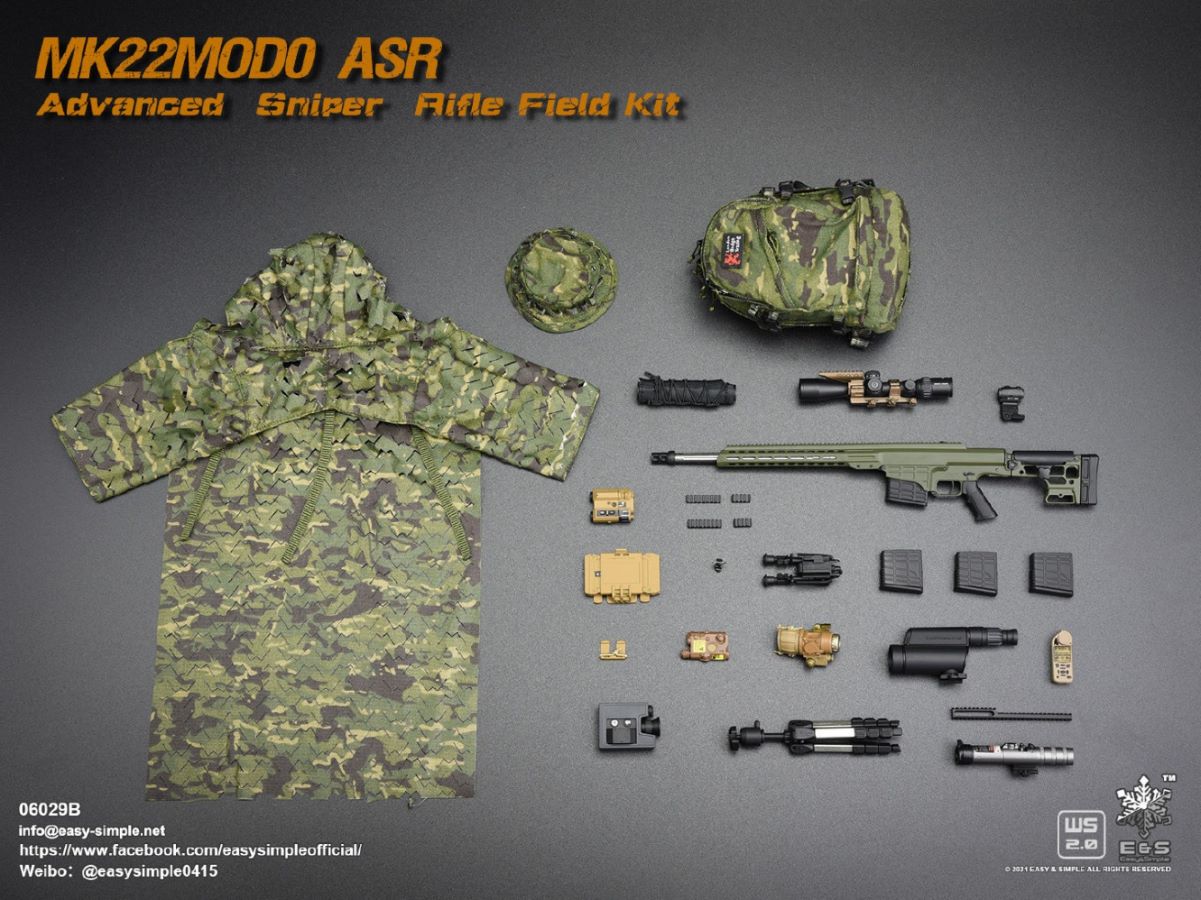 5 types Sniper rifle field equipment 1/6