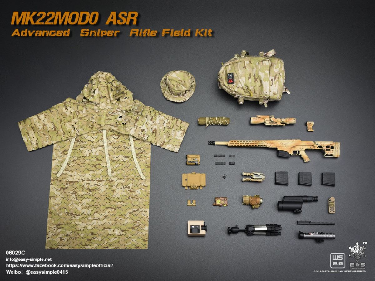 5 types Sniper rifle field equipment 1/6