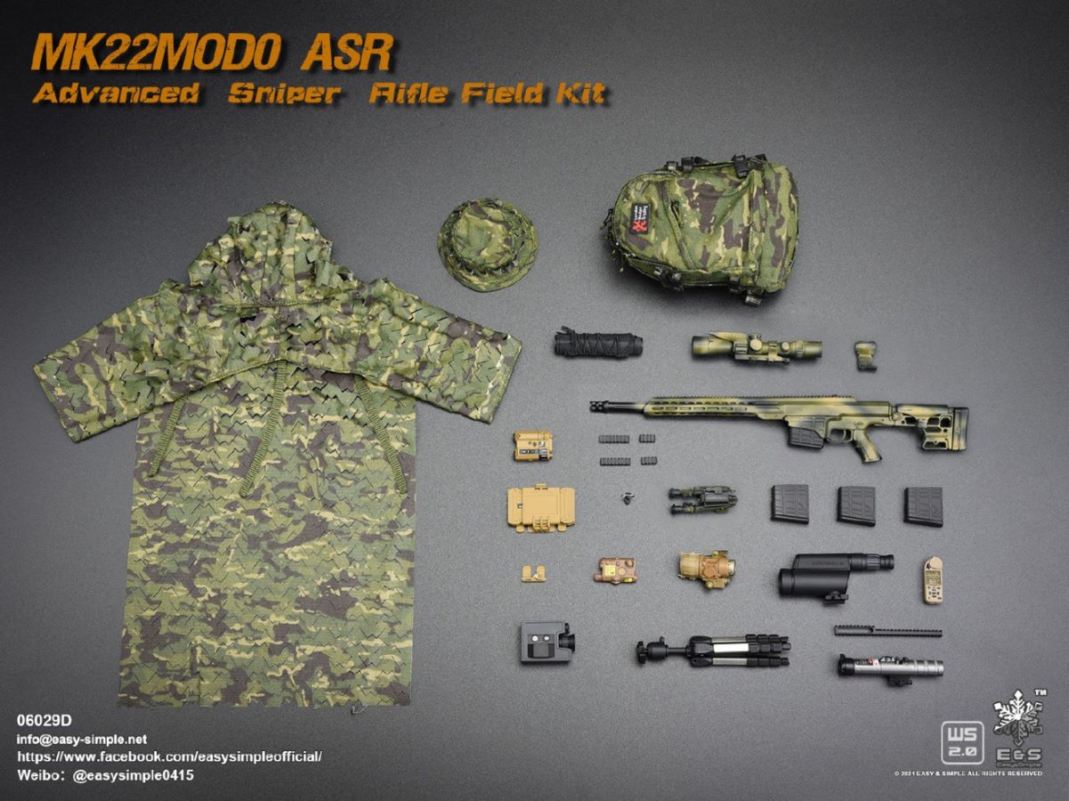 5 types Sniper rifle field equipment 1/6