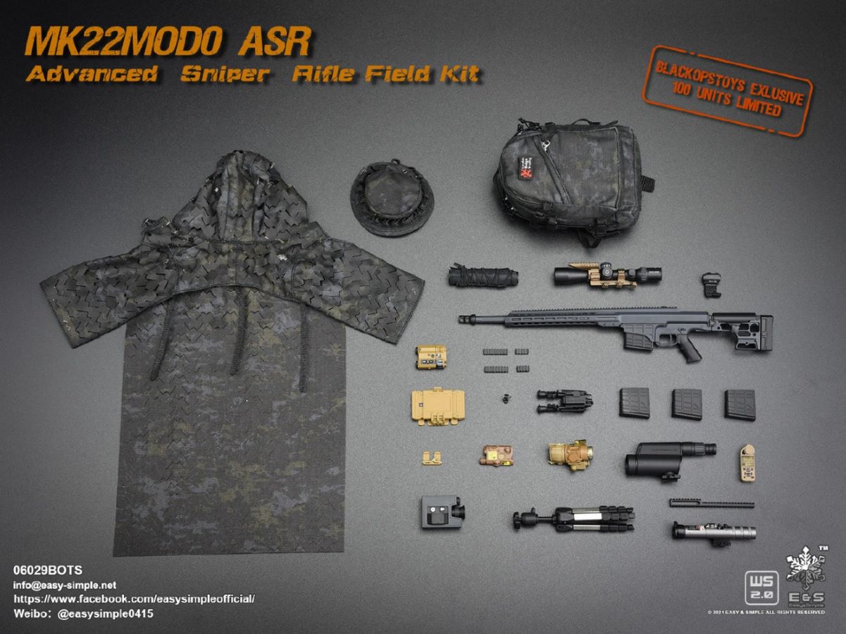 5 types Sniper rifle field equipment 1/6