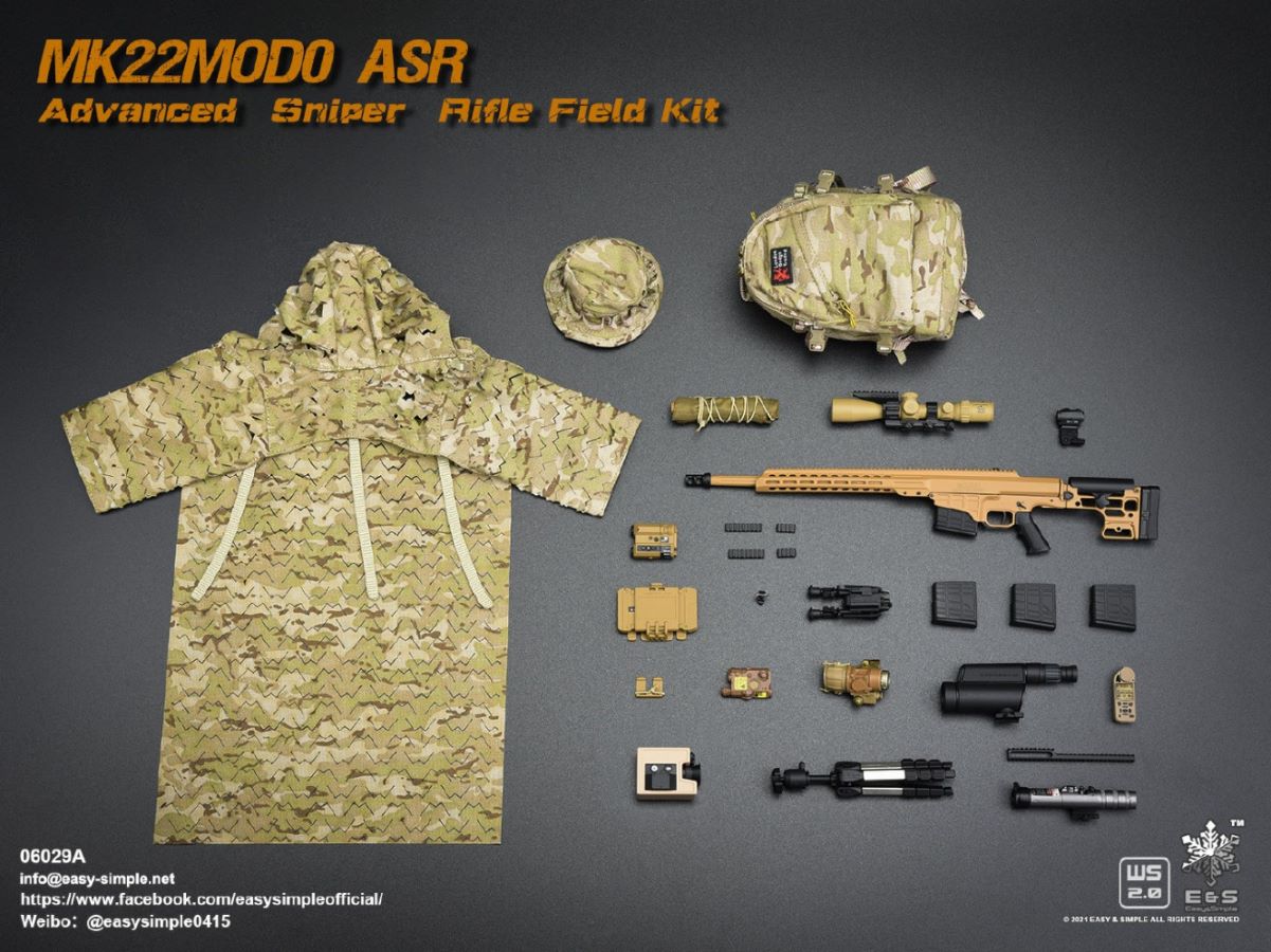 5 types Sniper rifle field equipment 1/6