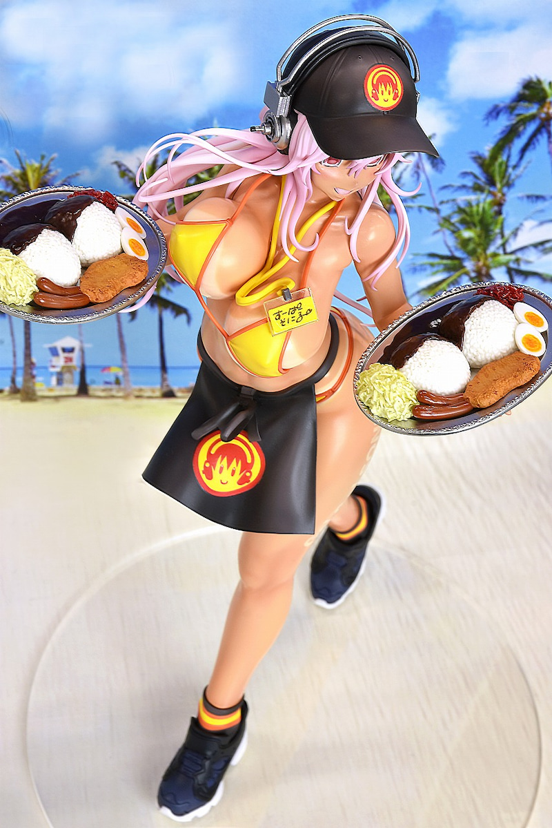 Super Sonico 1/7 Scale Figure -Bikini Curry Shop Ver