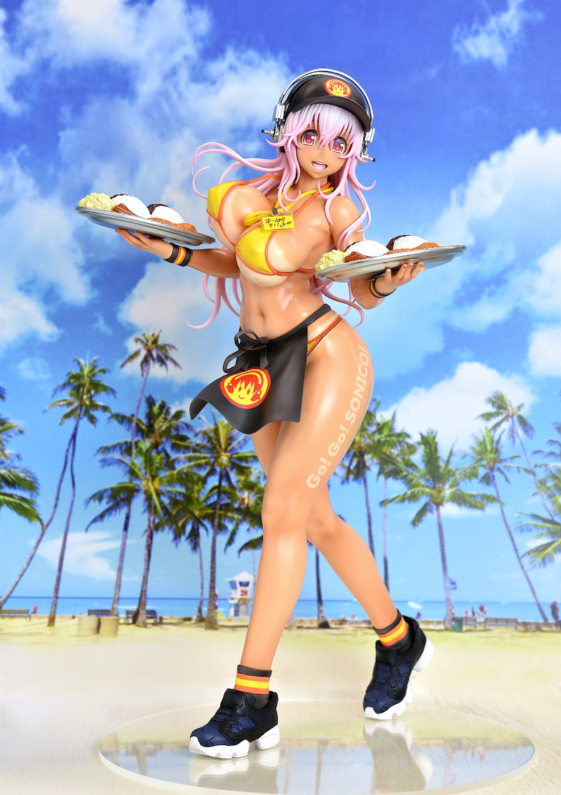 Super Sonico 1/7 Scale Figure -Bikini Curry Shop Ver