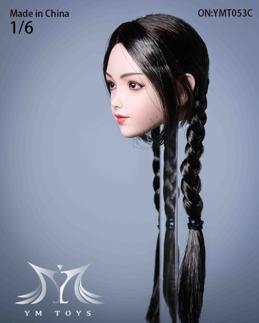 Hair transplant female head carving YMT053 YMT054
