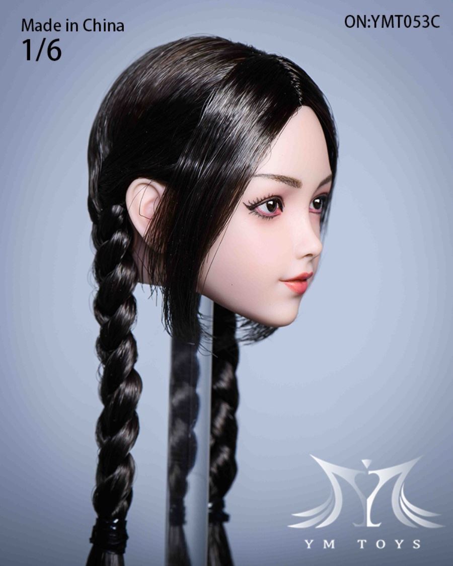 Hair transplant female head carving YMT053 YMT054